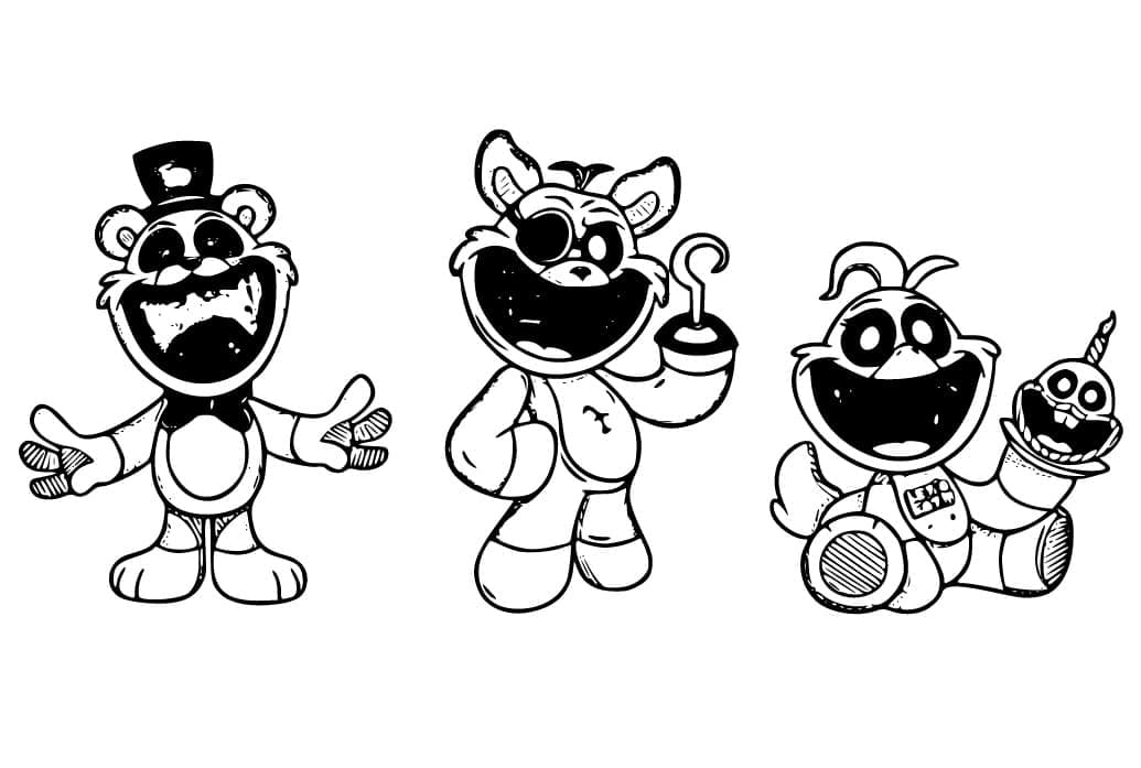 Desenho deFNAF Smiling Critters para colorir