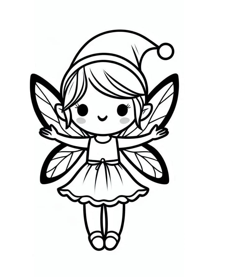 Desenho deFadinha Amigável para colorir