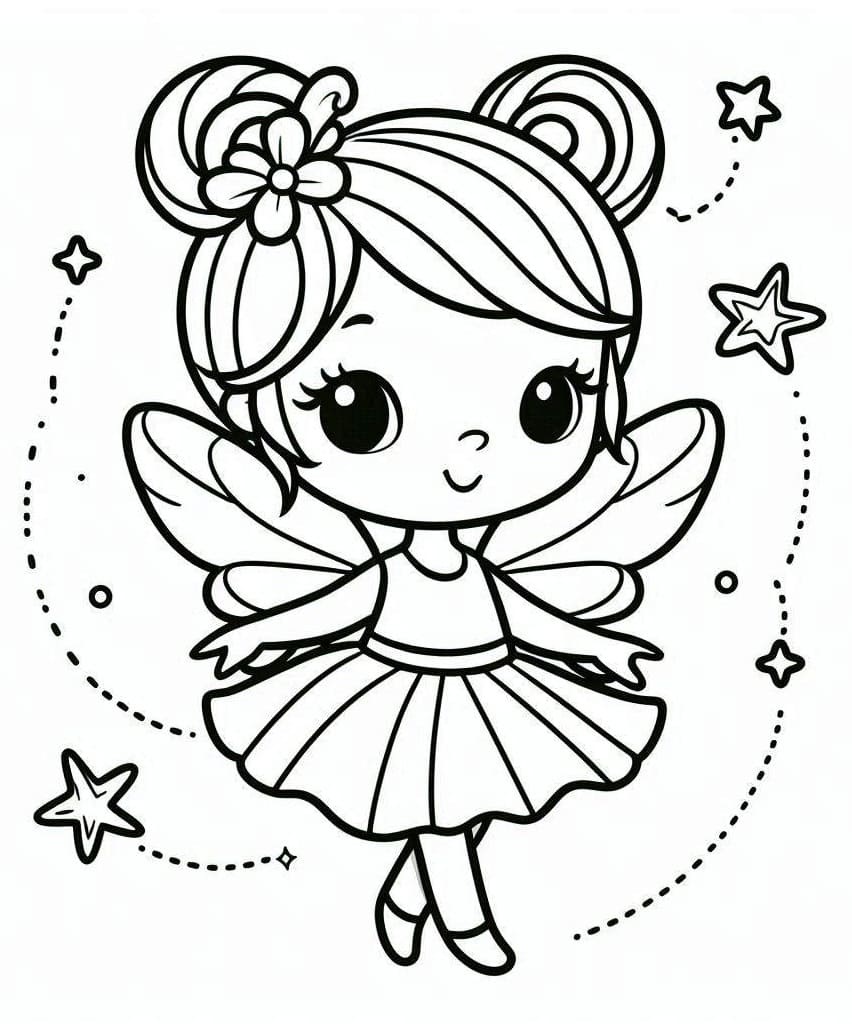 Desenho deFadinha Para Crianças de 2 Ano para colorir