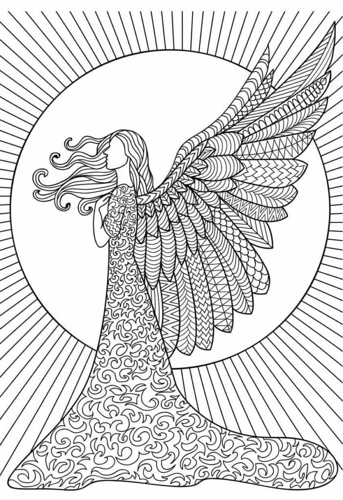 Desenho de Fantasia Anjo para colorir