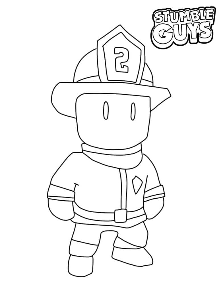 Desenho deFireman Torch Stumble Guys para colorir