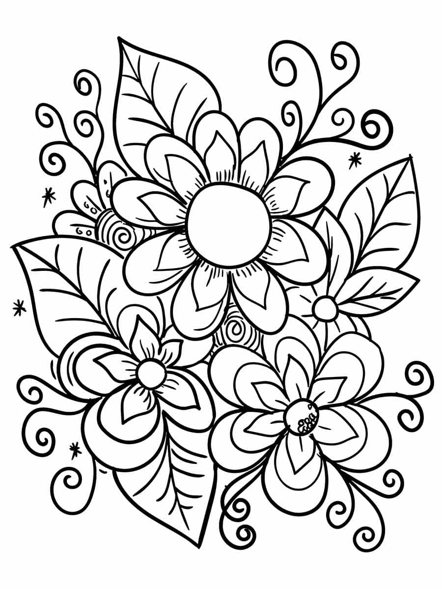 Desenho deFlores Incríveis para colorir