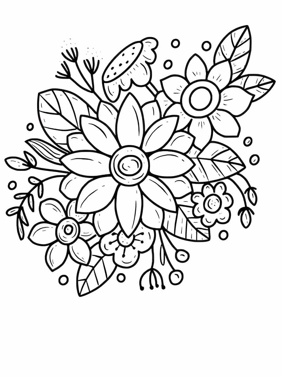 Desenho deFlores Perfeitas para colorir