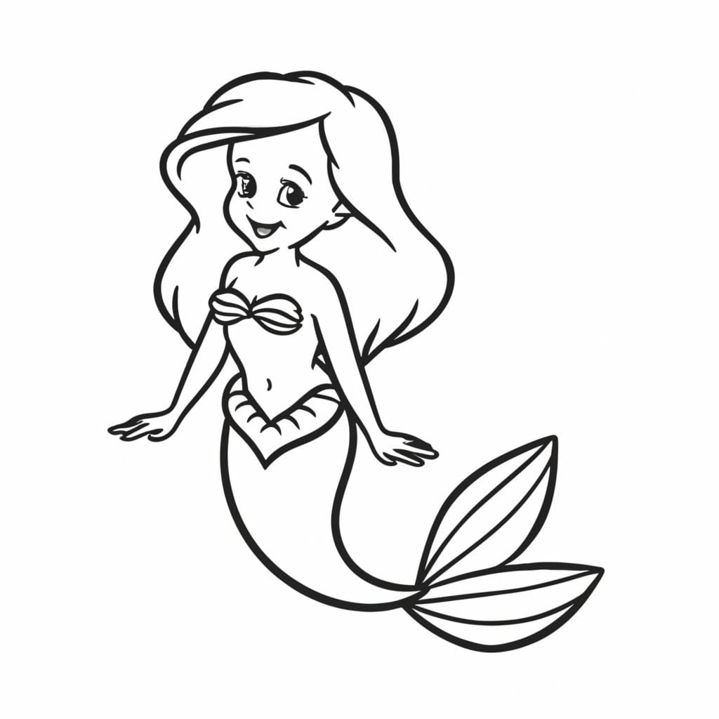 Desenho deFoto de Ariel para colorir