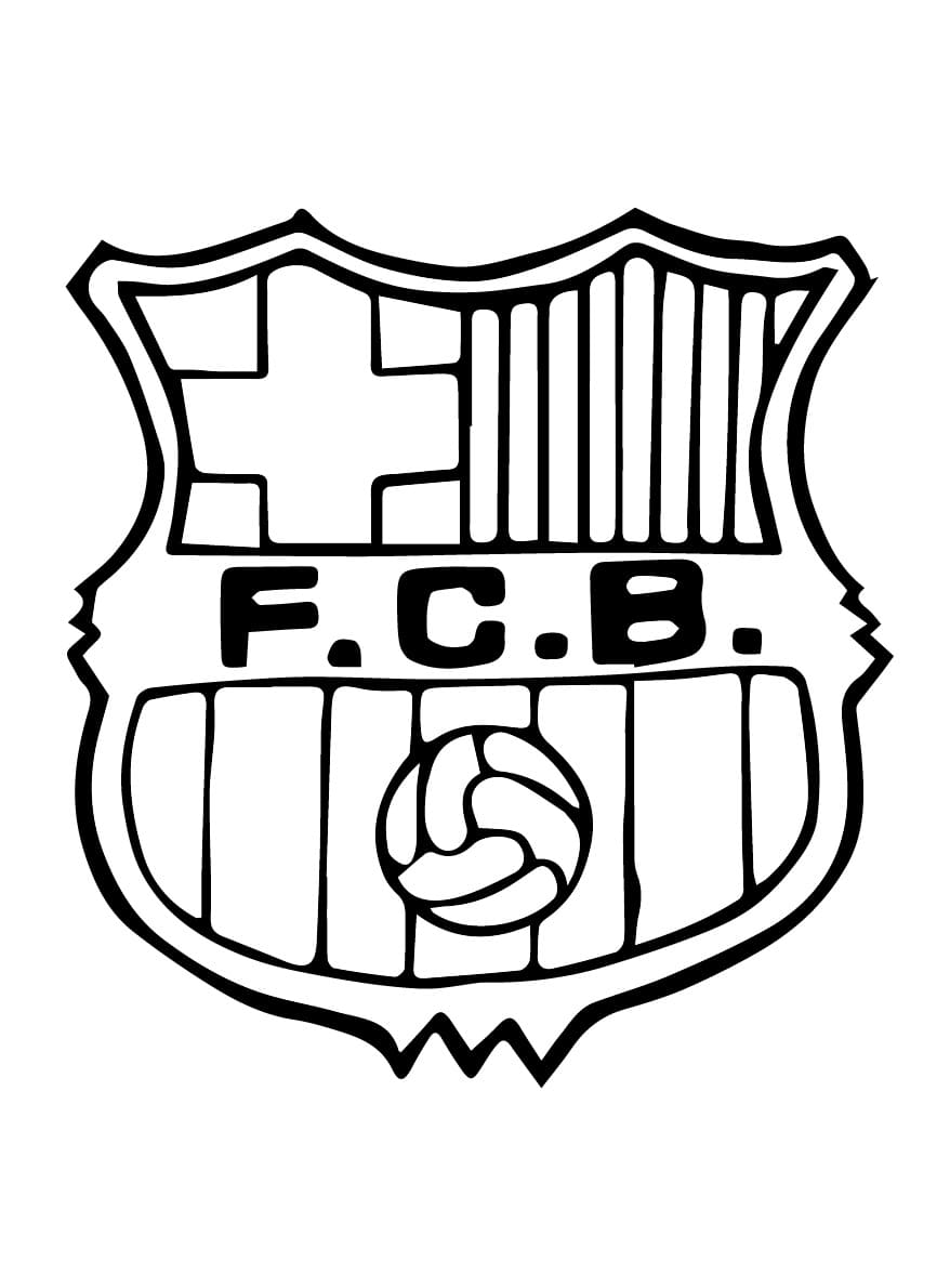 Desenho deFoto de Escudo do Barcelona para colorir