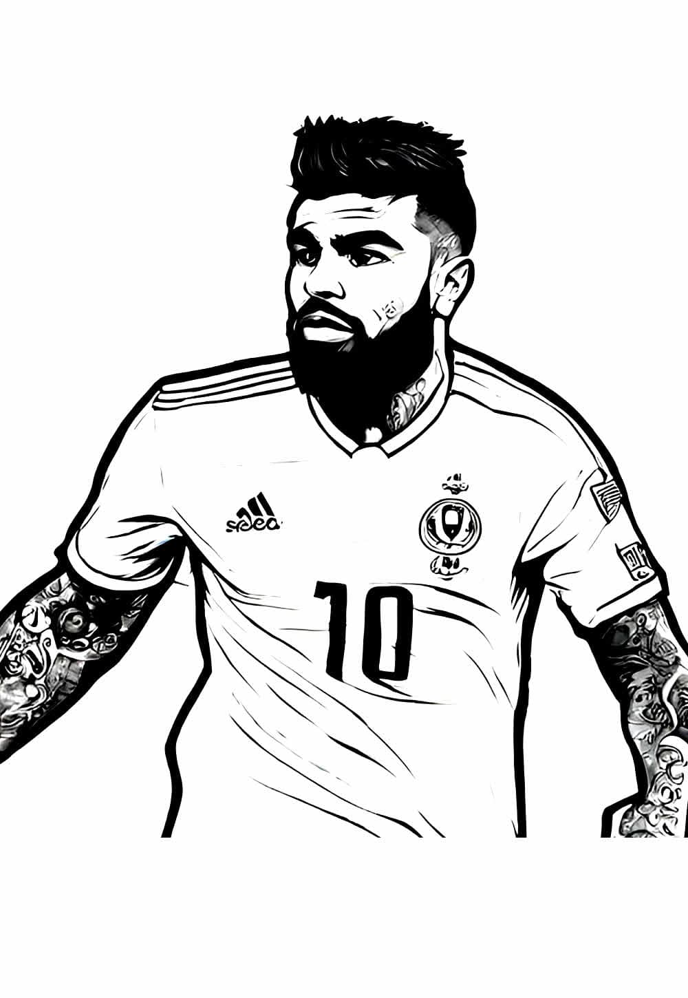 Desenho deFoto de Gabigol para colorir