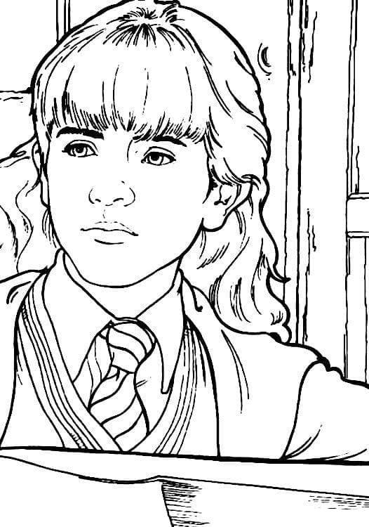 Desenho deFoto de Hermione Granger para colorir