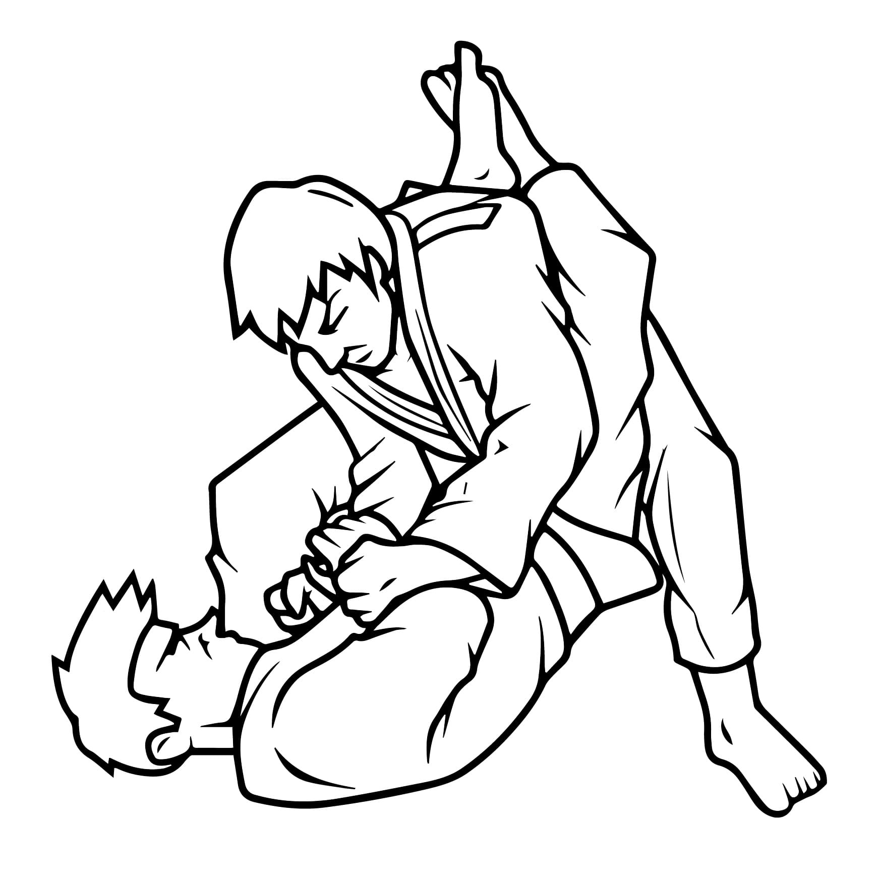 Desenho deFoto de Jiu Jitsu para colorir