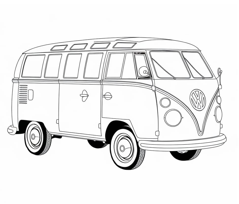 Desenho deFoto de Kombi para colorir