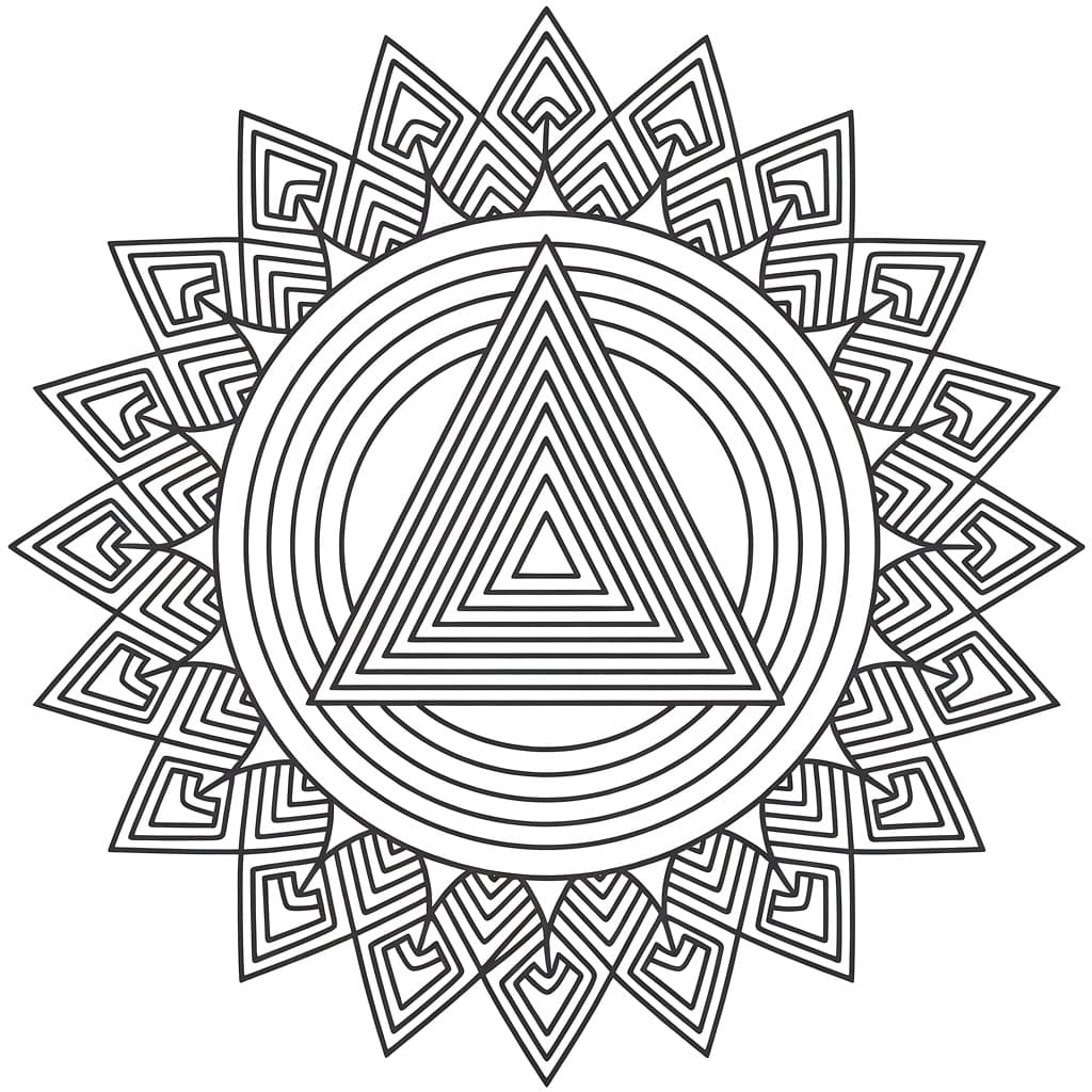 Desenho deFoto de Mandala Africana para colorir