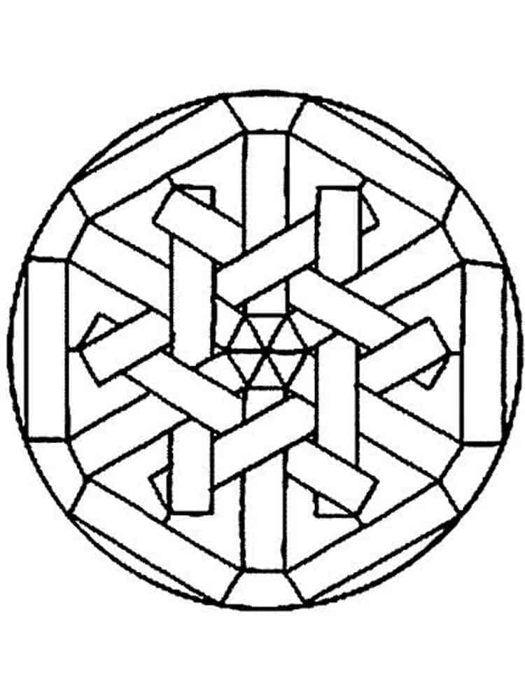 Desenho deFoto de Mandala Simples para colorir