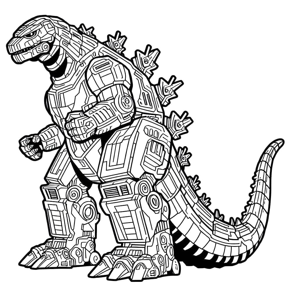 Desenho deFoto de Mechagodzilla para colorir