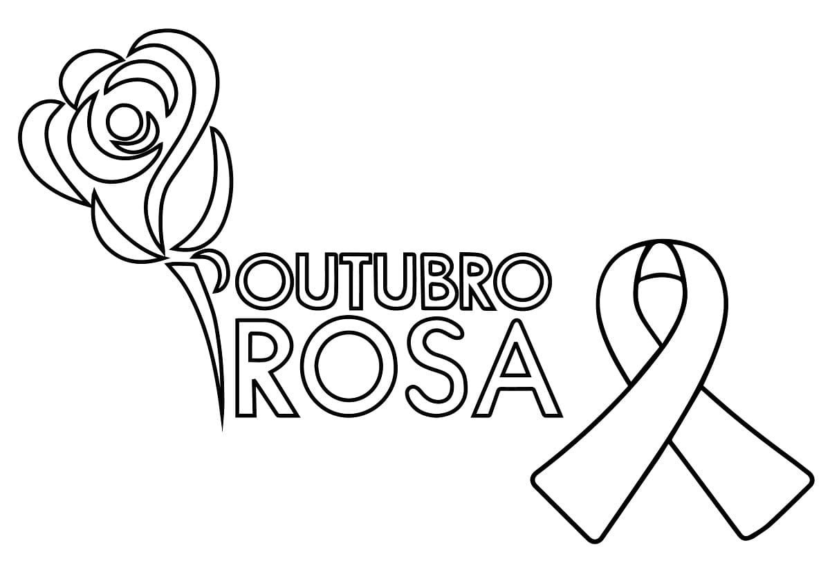 Desenho deFoto de Outubro Rosa para colorir