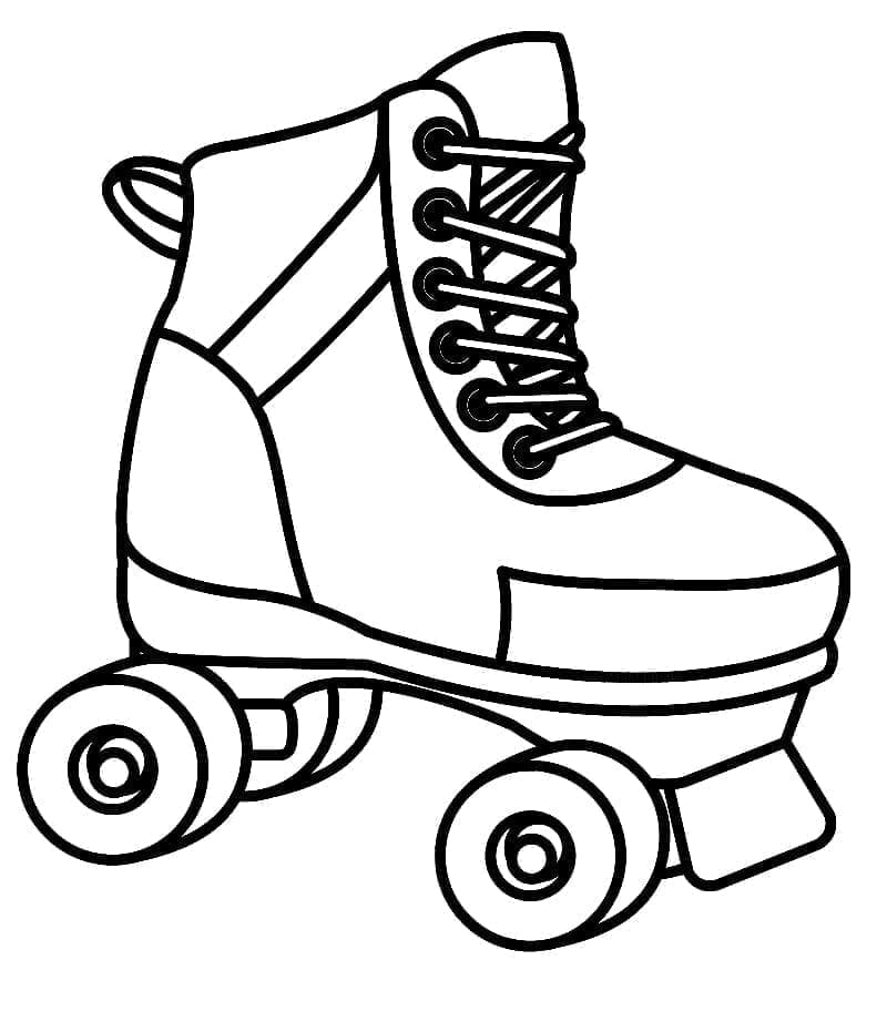 Desenho deFoto de Patins para colorir