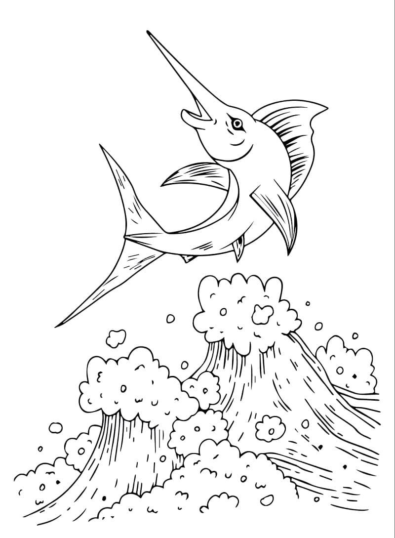 Desenho deFoto de Peixe Marlin para colorir