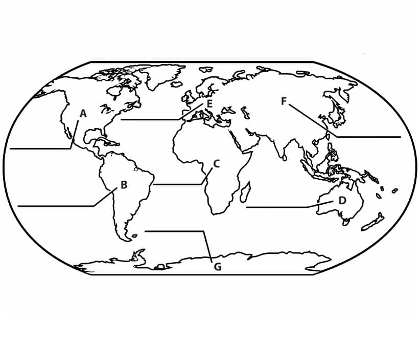 Desenhos de Planisfério para colorir