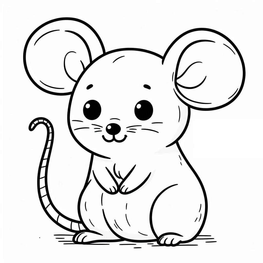 Desenho deFoto de Ratinho para colorir