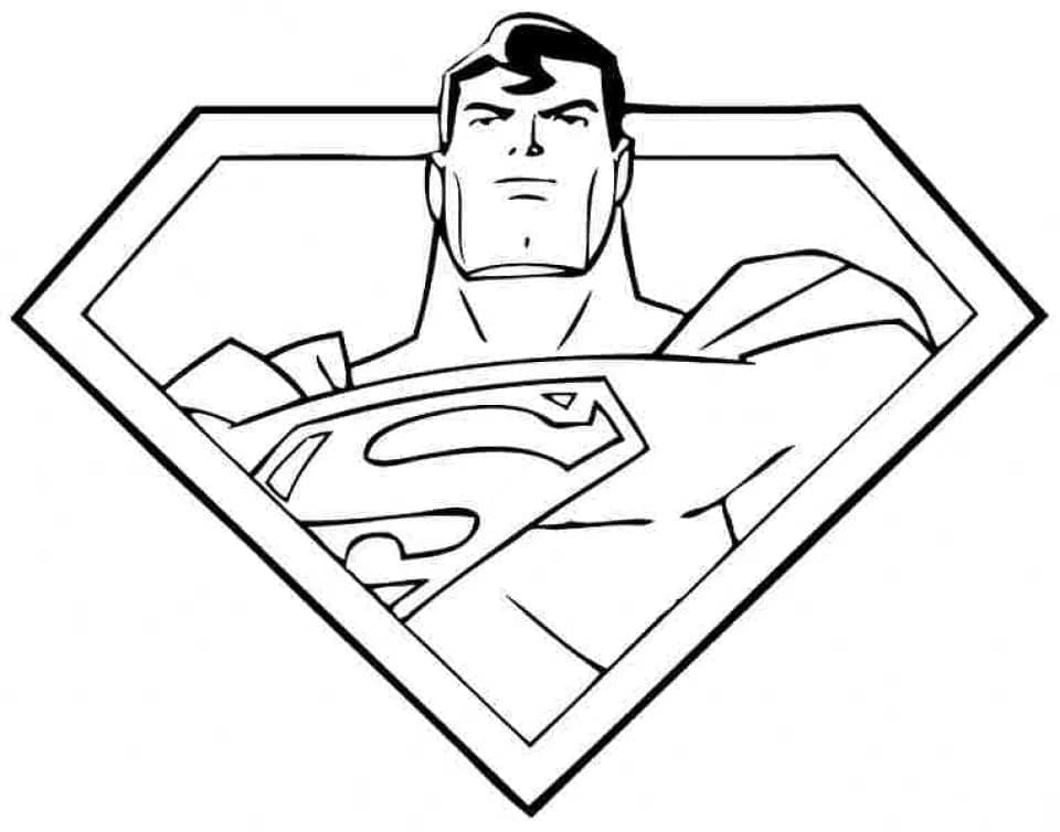 Desenho de Foto de Superman para colorir