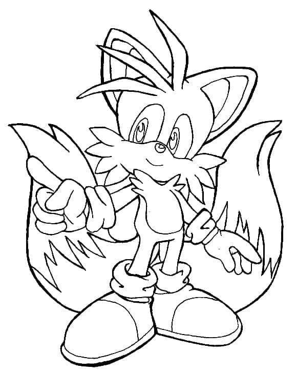 Desenho deFoto de Tails para colorir