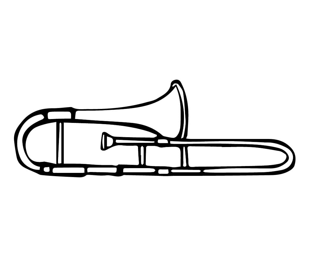 Desenho deFoto de Trombone para colorir