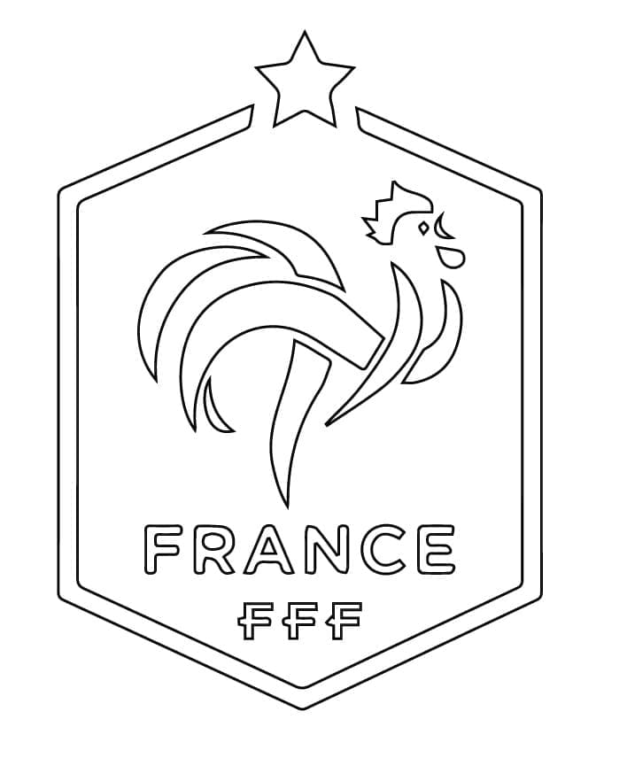 Desenho deFrança Euro 2024 para colorir