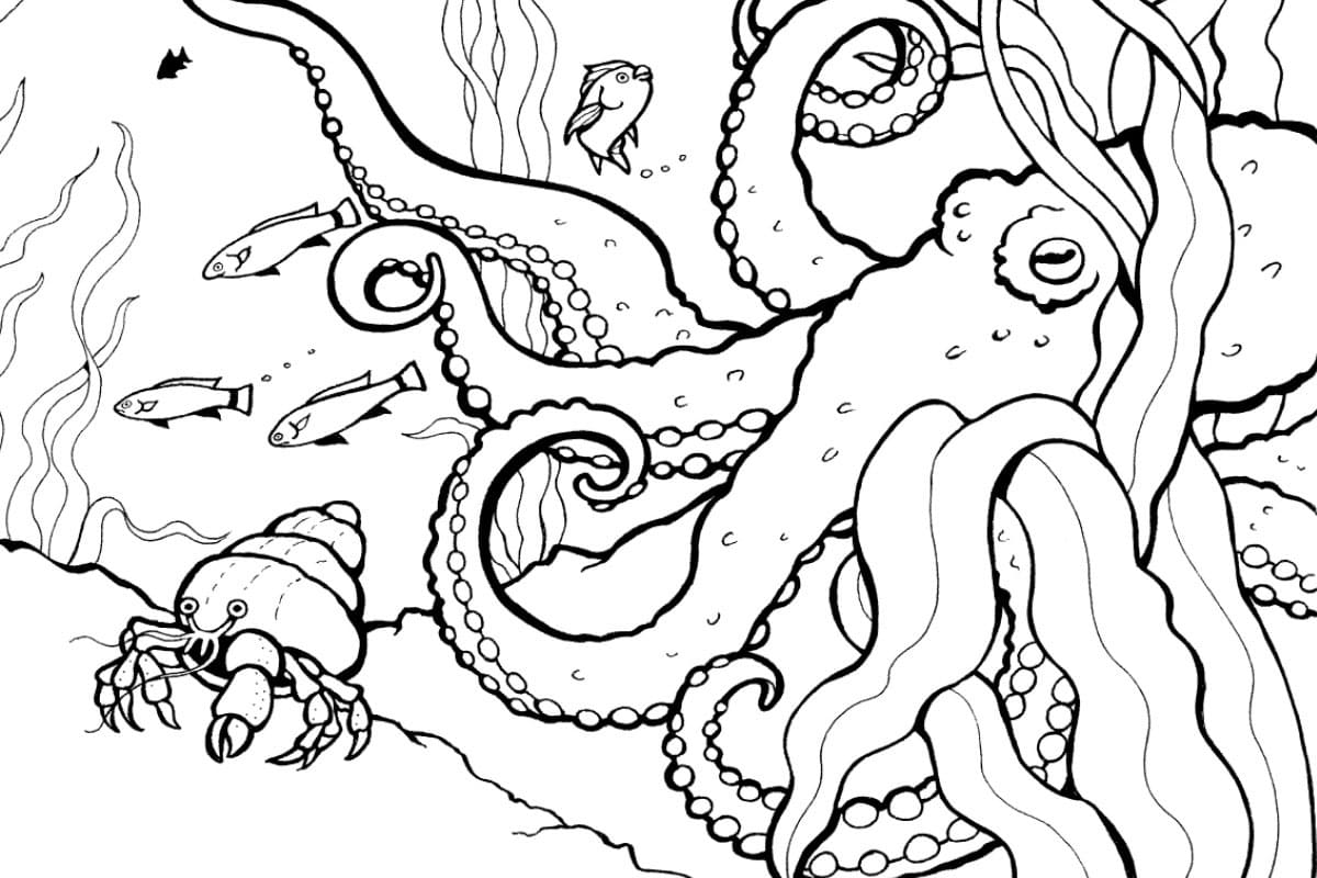 Desenho deFundo do Mar Grátis para colorir