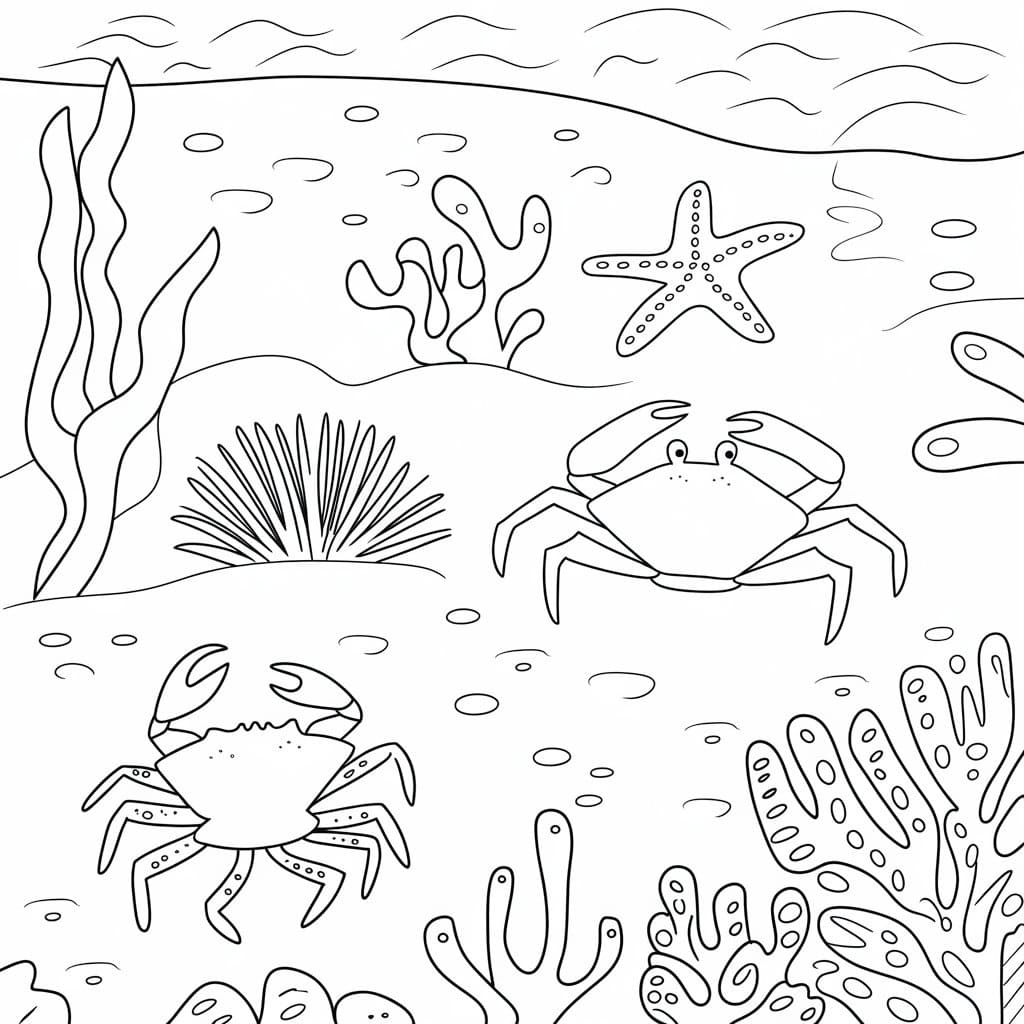 Desenho deFundo do Mar Para Crianças de 2 Anos para colorir