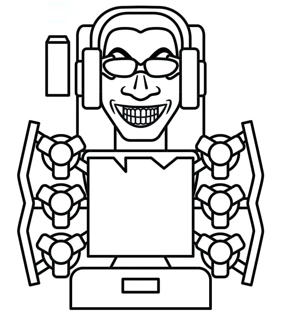 Desenho deG-Man de Skibidi Toilet para colorir