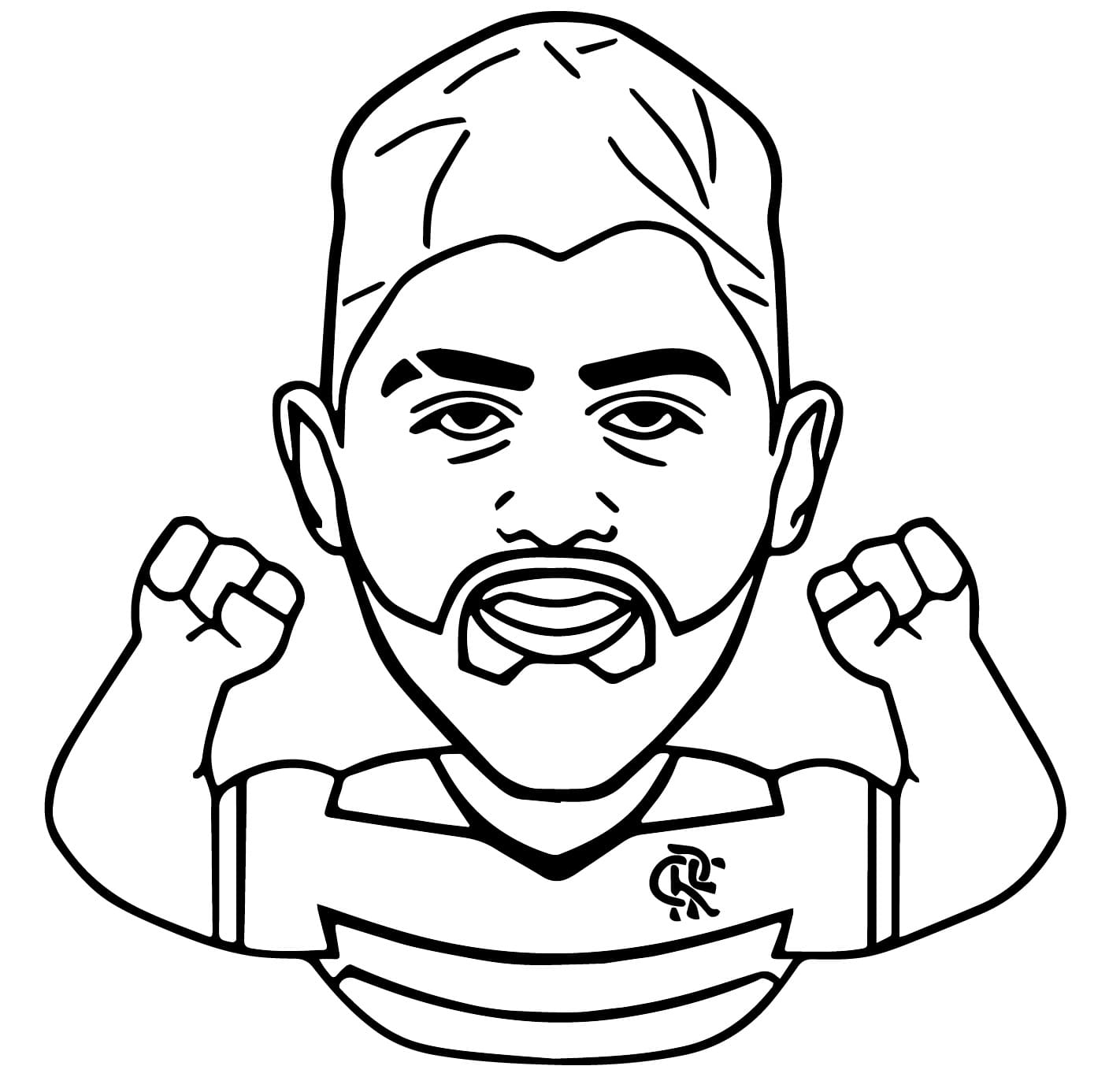 Desenho deGabigol Feliz para colorir