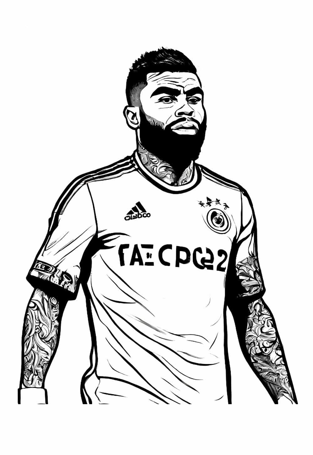 Desenho deGabigol Grátis Para Crianças para colorir