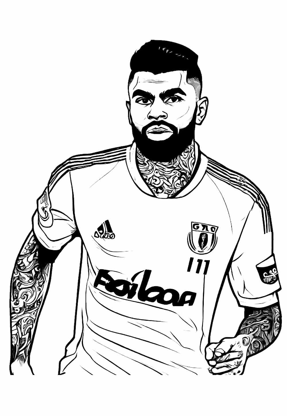 Desenho deDesenho de Gabigol Grátis para colorir para colorir