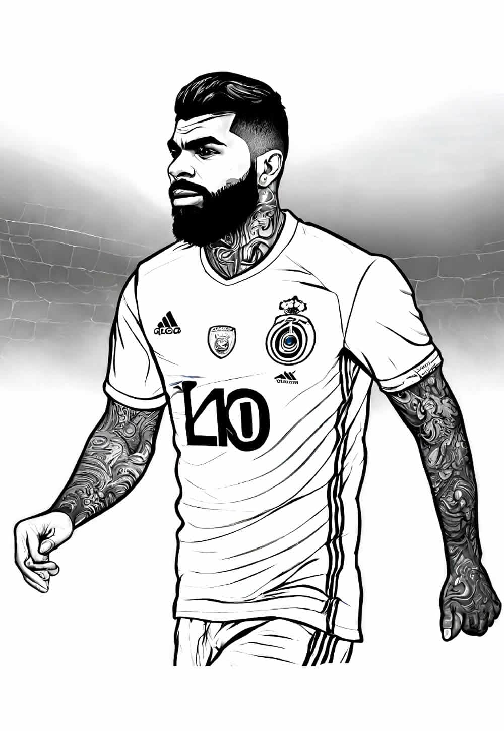 Desenho deGabigol Incrível para colorir