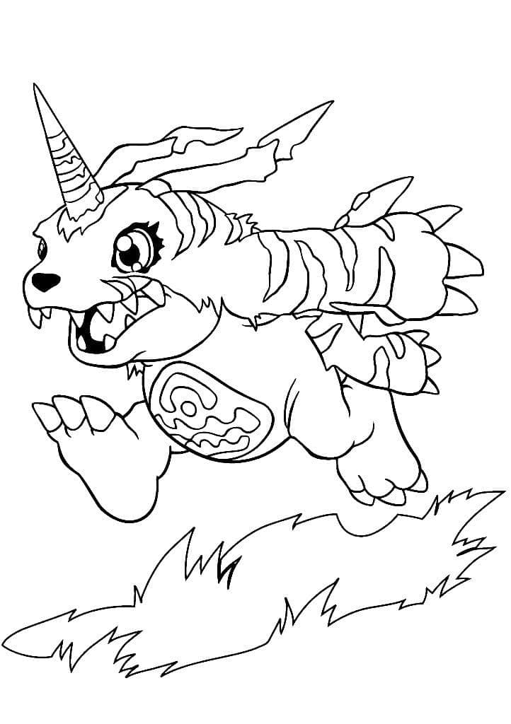 Desenho deGabumon Digimon para colorir