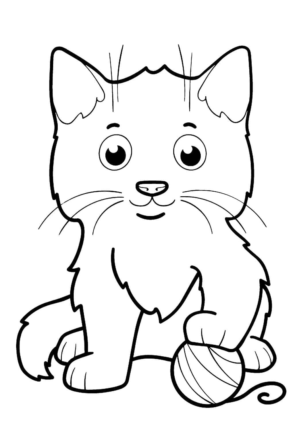 Desenho de Gatinho Animado para colorir