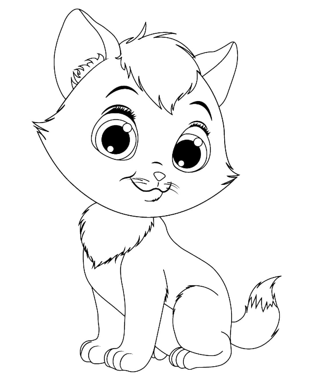 Desenho deGatinho Fofo para colorir