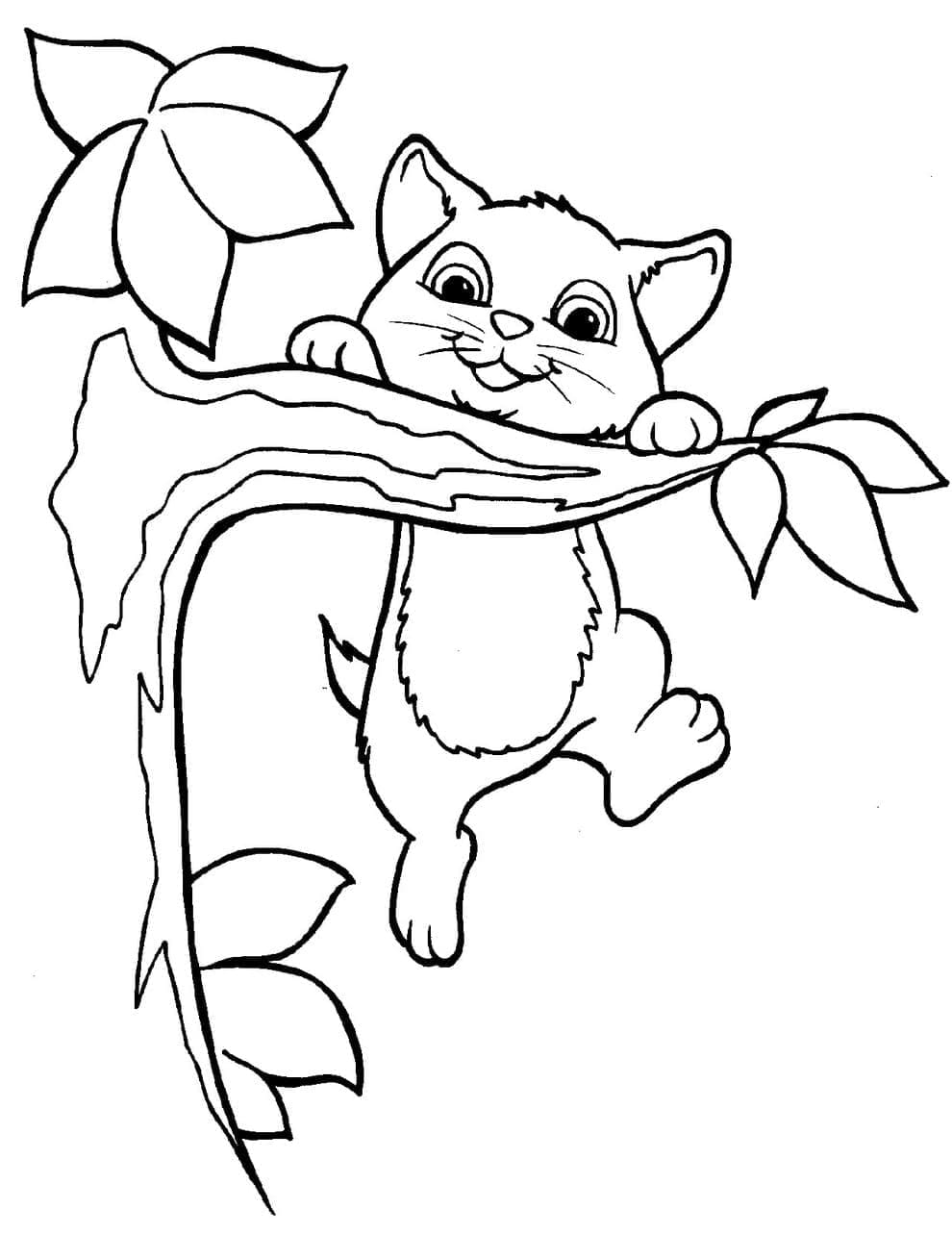 Desenho de Gatinho de Desenho Animado para colorir