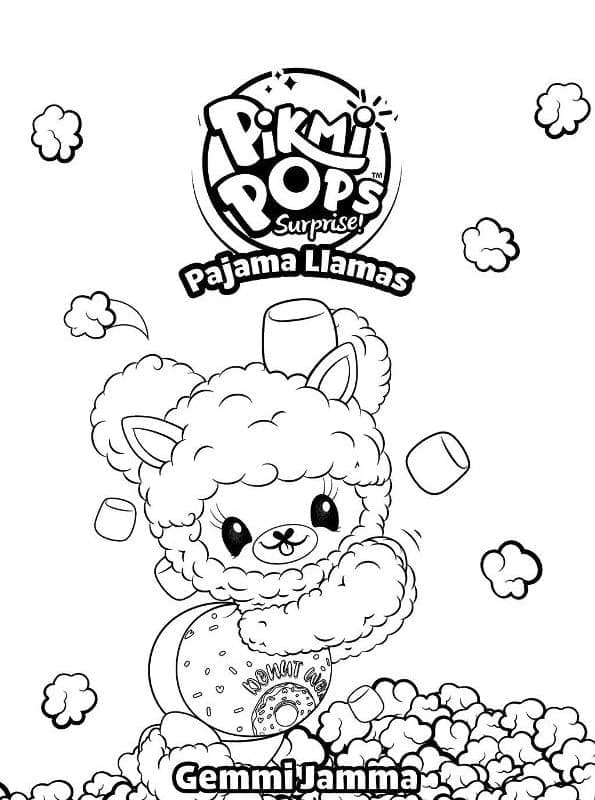 Desenho deGemmi Jamma de Pikmi Pops para colorir