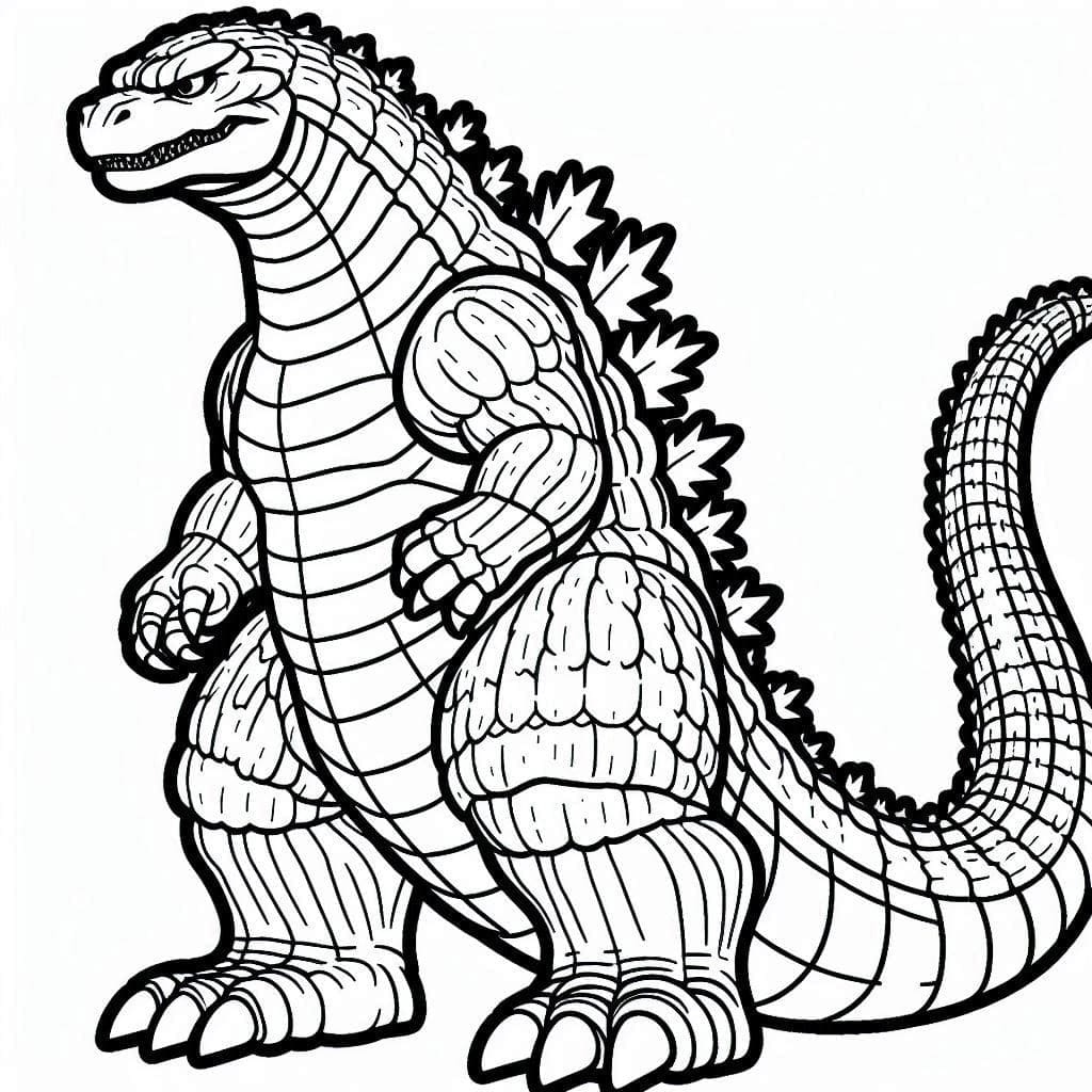 Desenho deGodzilla 3 para colorir