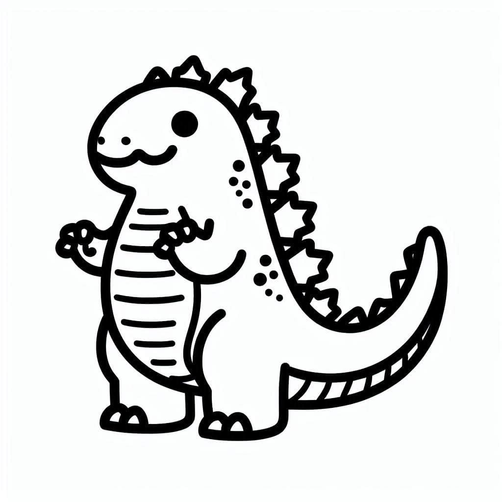 Desenho deGodzilla Adorável para colorir