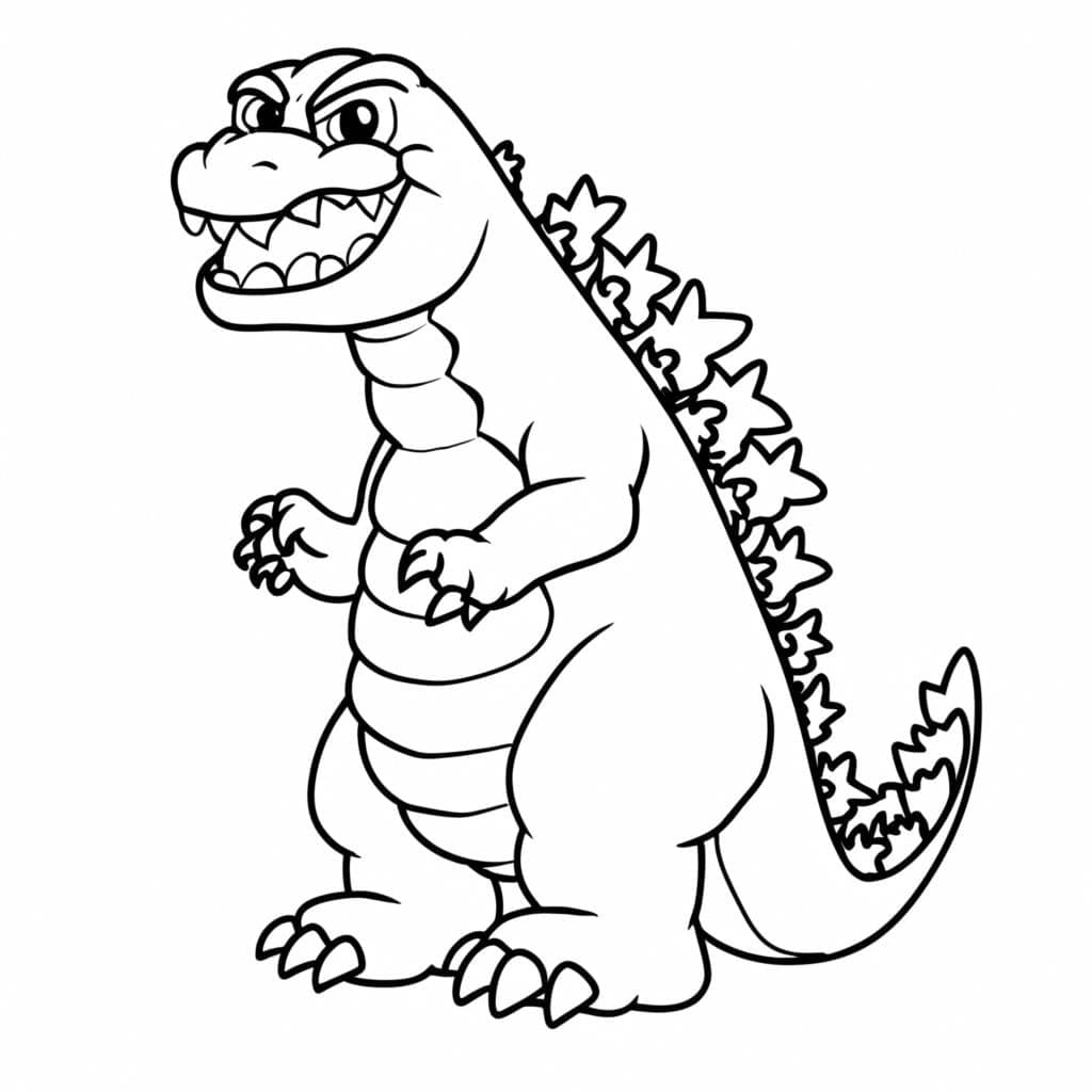 Desenho deGodzilla Engraçado para colorir