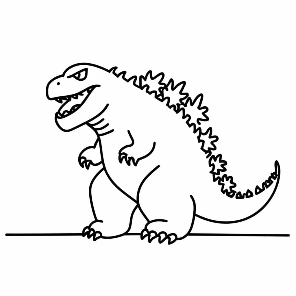 Desenho deGodzilla Hilário para colorir