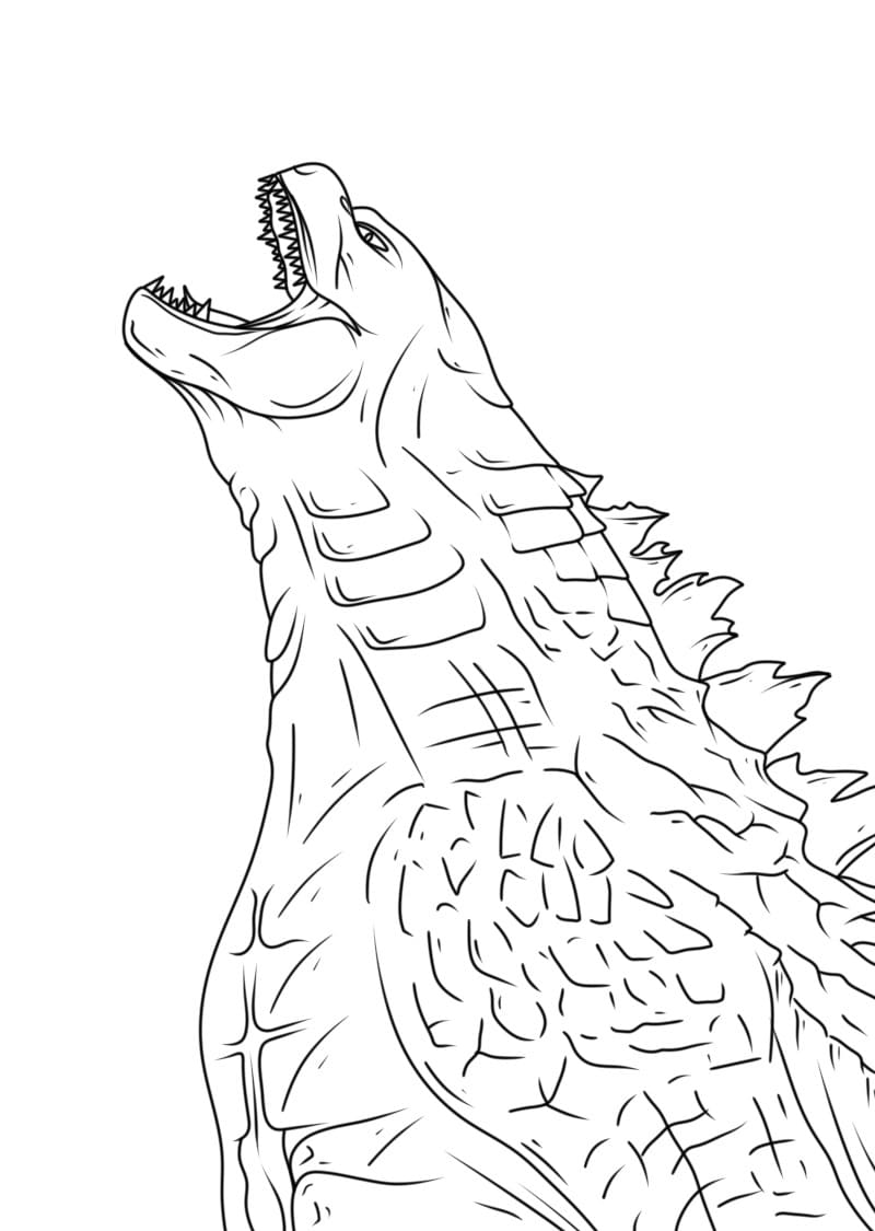 Desenho deGodzilla Muito Bravo para colorir