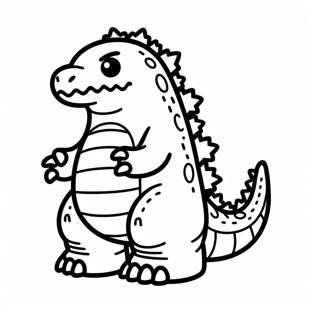 Desenho deGodzilla Muito Fofo para colorir