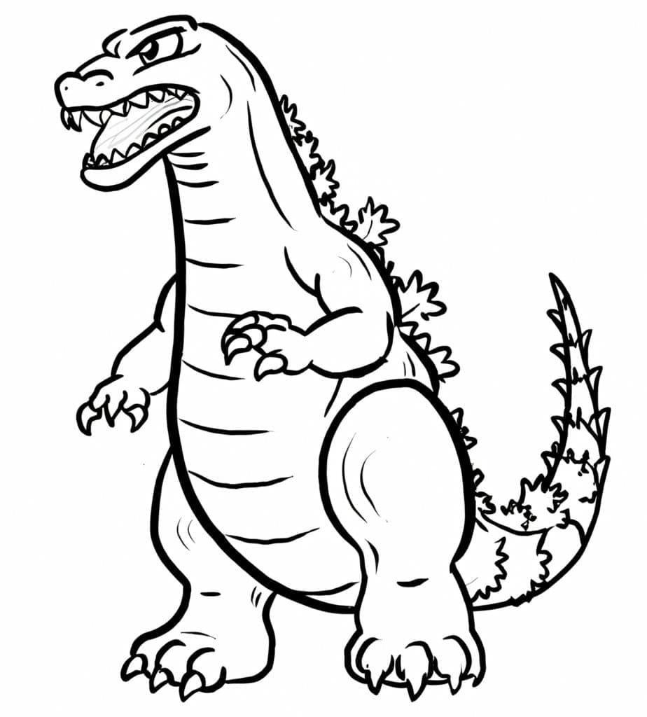 Desenho deGodzilla Para Crianças de 2 Ano para colorir