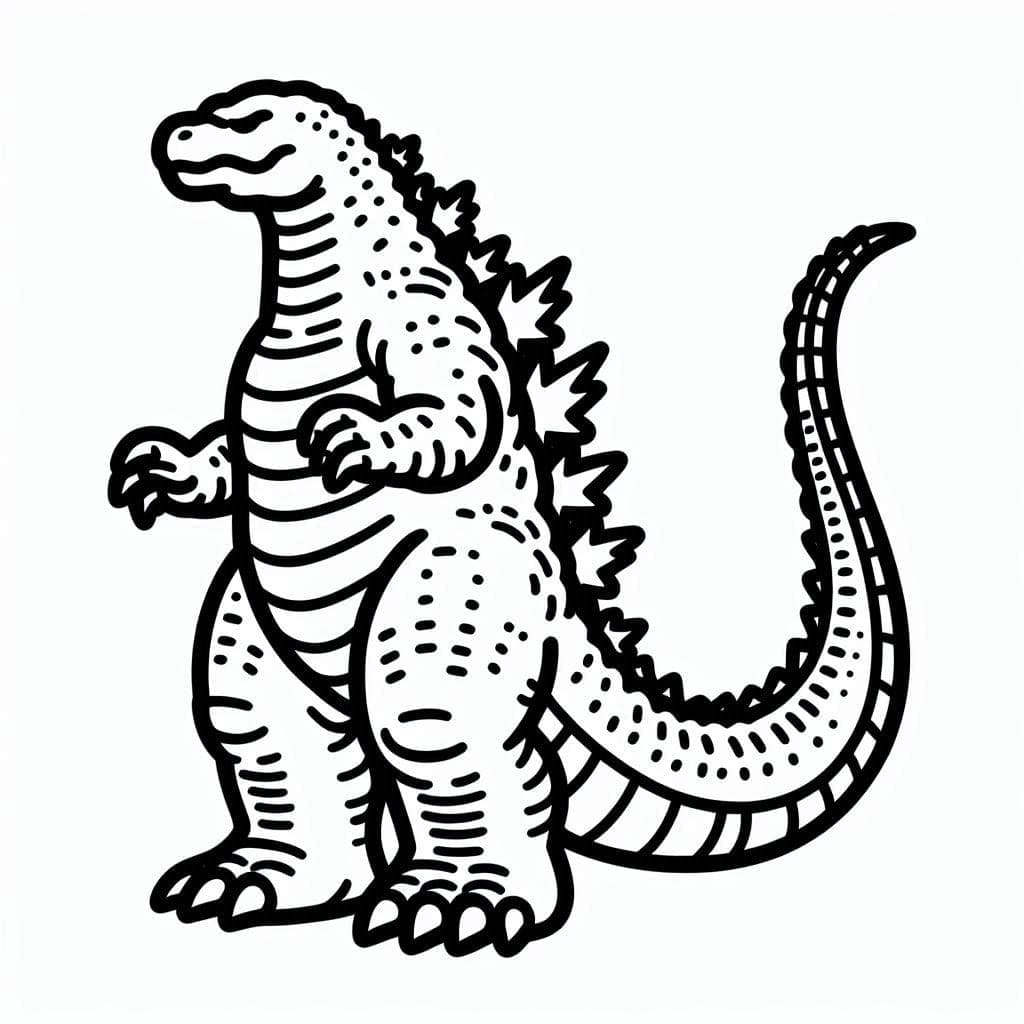 Desenho deGodzilla Para Crianças de 3 Ano para colorir