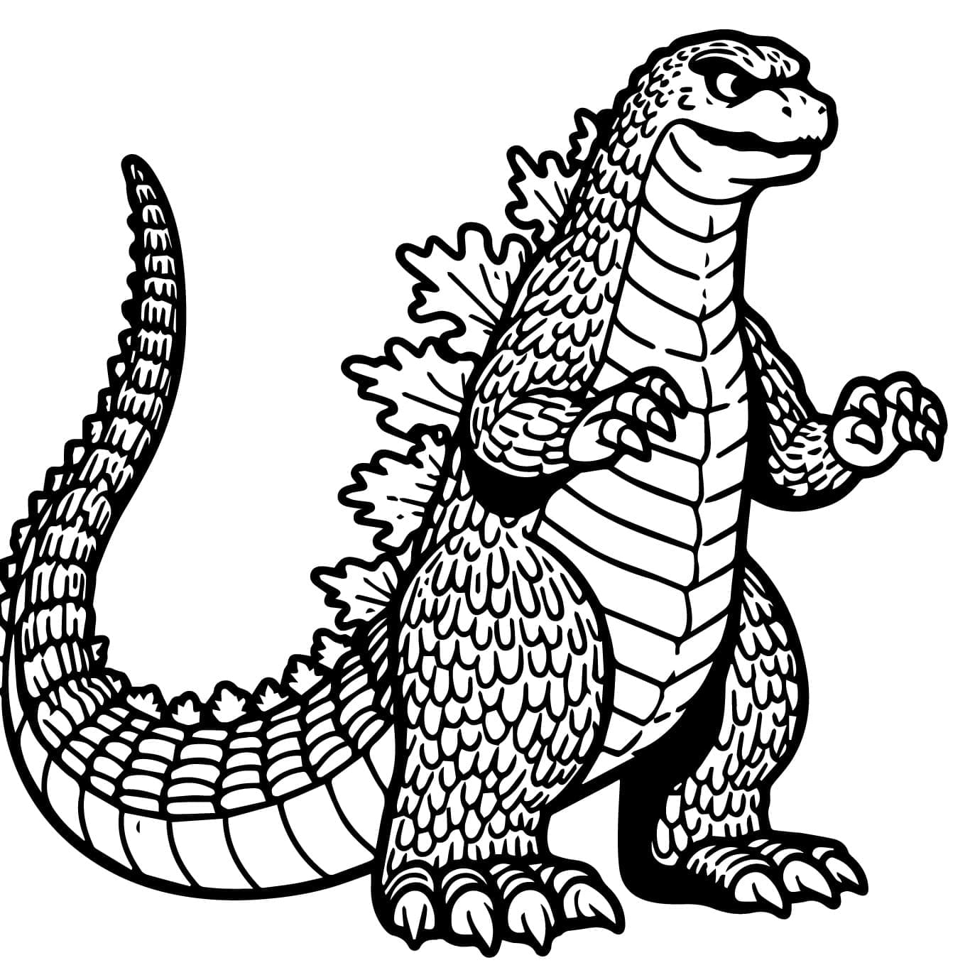 Desenho deGodzilla Para Crianças de 4 Ano para colorir