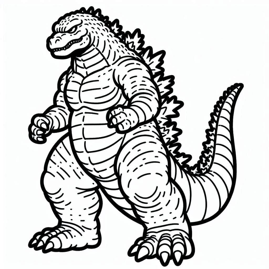 Desenho deGodzilla Para Crianças de 6 Ano para colorir