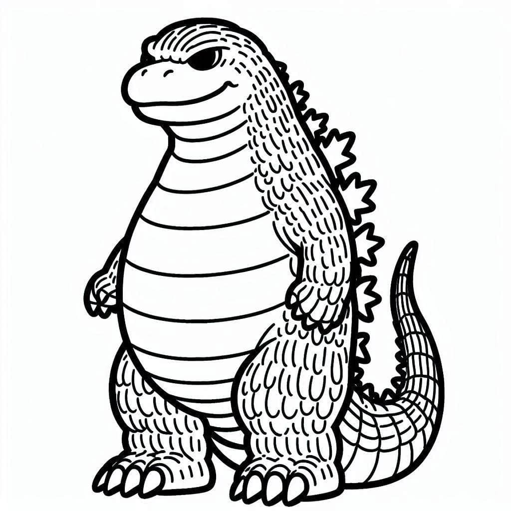 Desenho deGodzilla Personagem Fictício para colorir