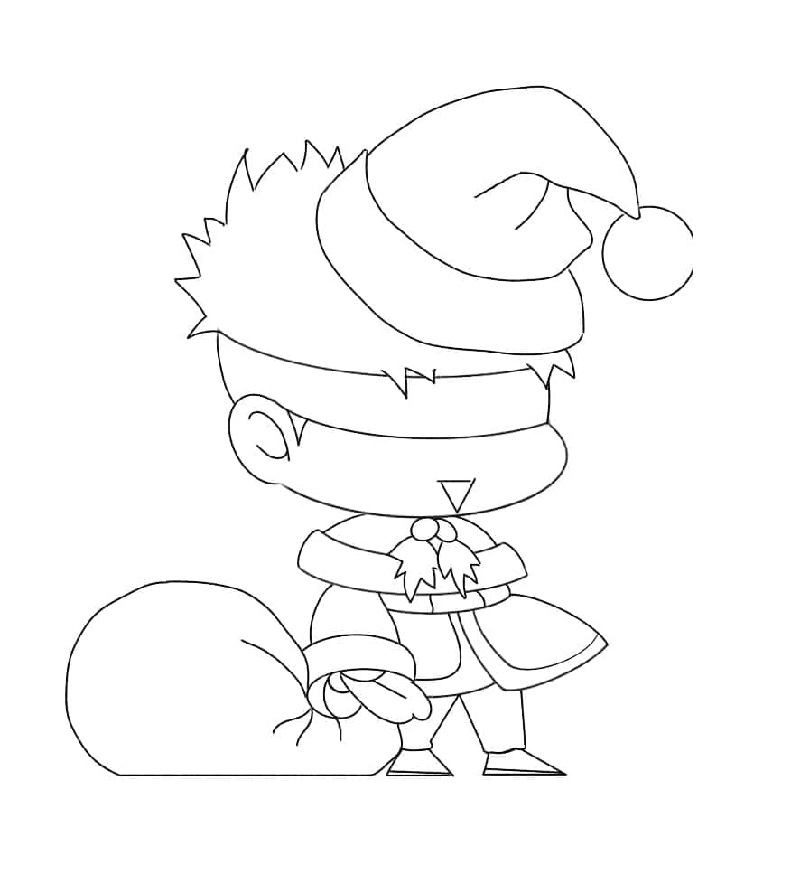 Desenho deGojo Satoru Chibi para colorir