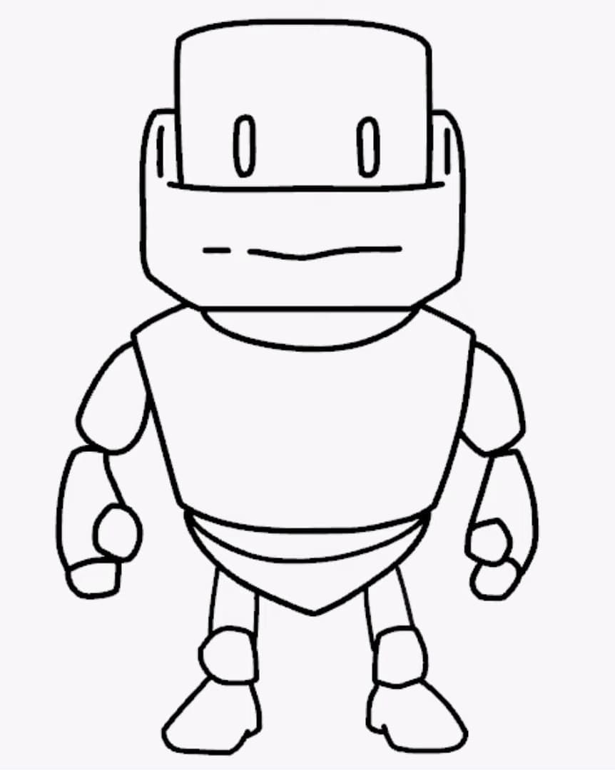 Desenho deGolem Stumble Guys para colorir